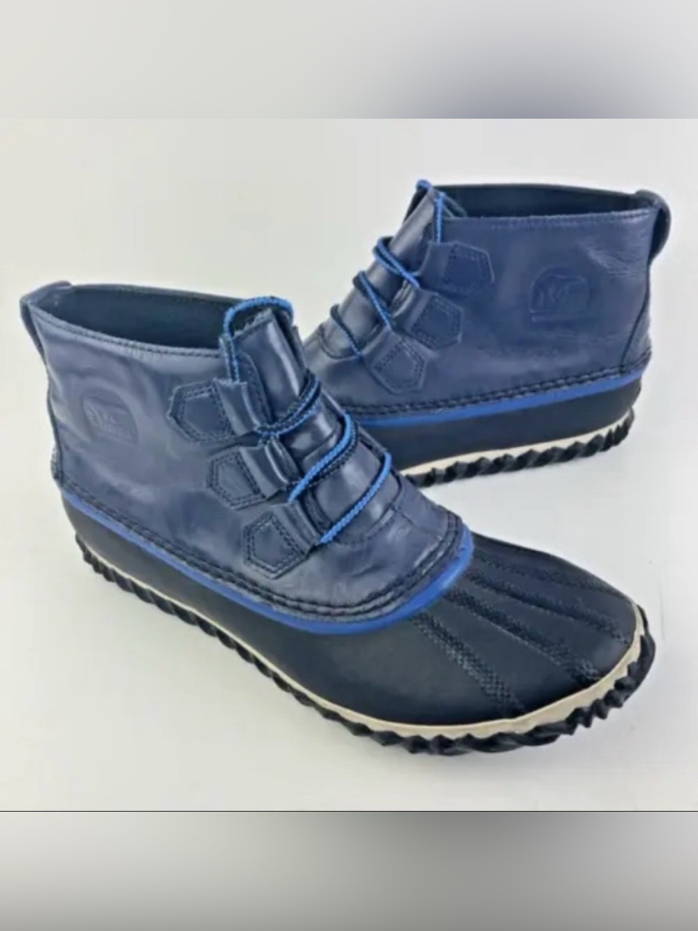 Sorel Womens 10 Out N About Boots Nocturnal Blue NL2511-591 Duck waterproof